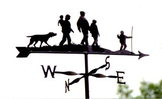 Walking Family weathervane